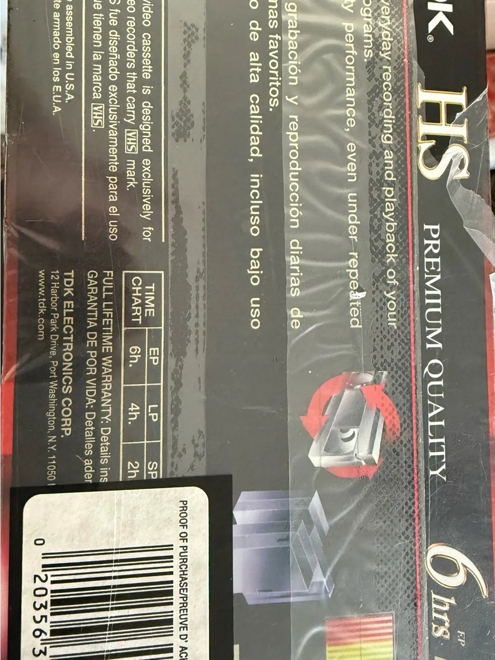 TDK T-120HS Premium Quality VHS 6hrs - 11 cassette (Pack of 10) sealed